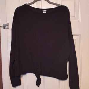H&M Black Long Sleeve Blouse